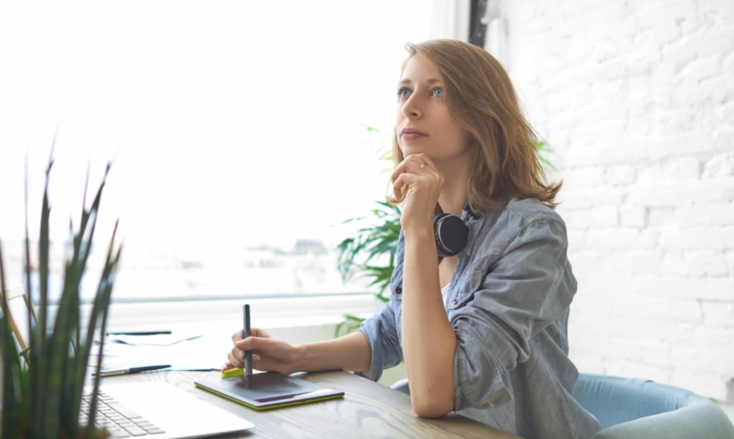 Collaborative workspace with project planning materials